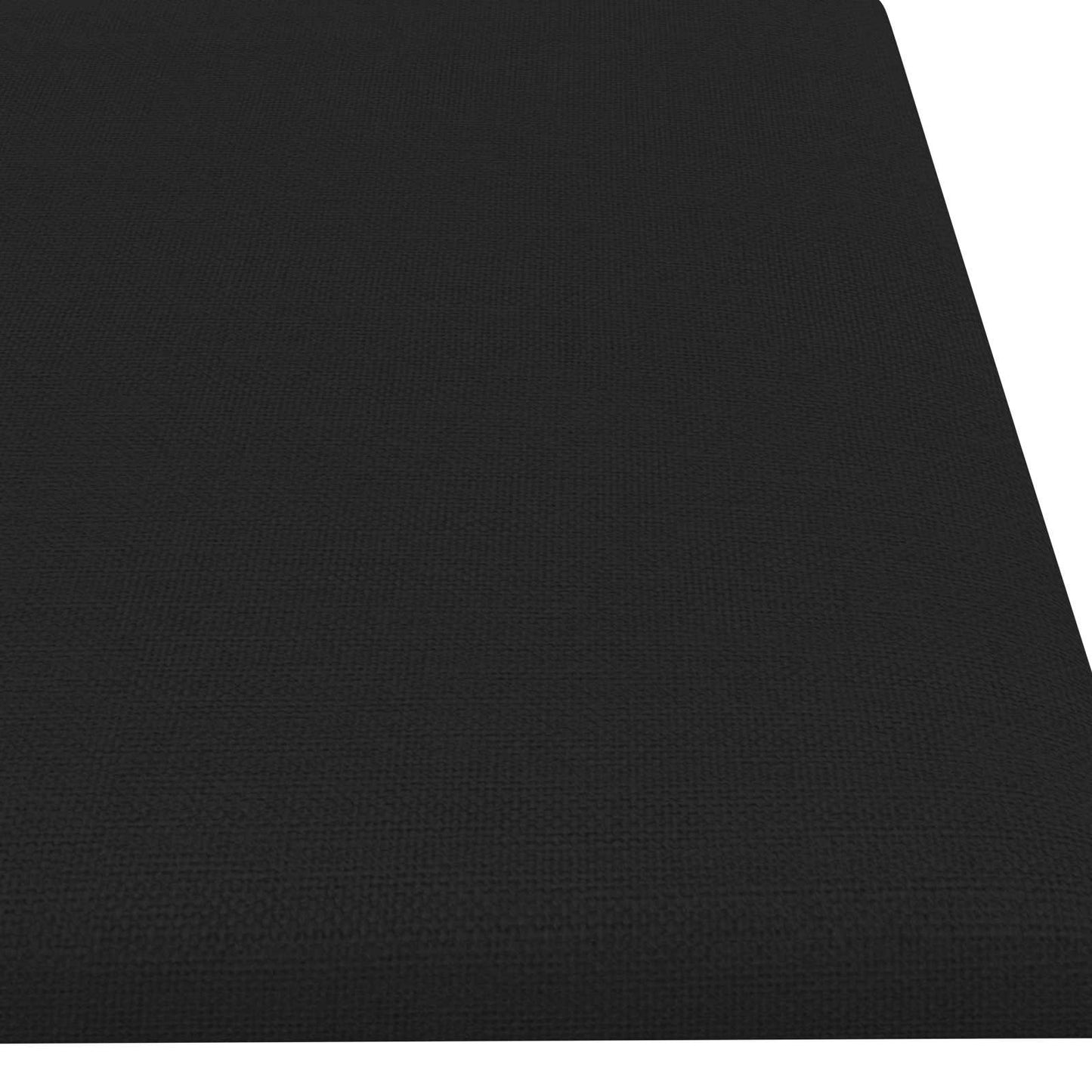 Fali Fejtámla 12 pcs 60 x 15 cm Fekete szövet