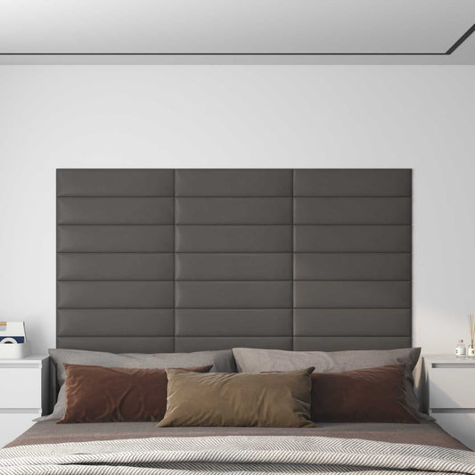 Fali Fejtámla 12 pcs Szürke 60 x 15 cm szövet