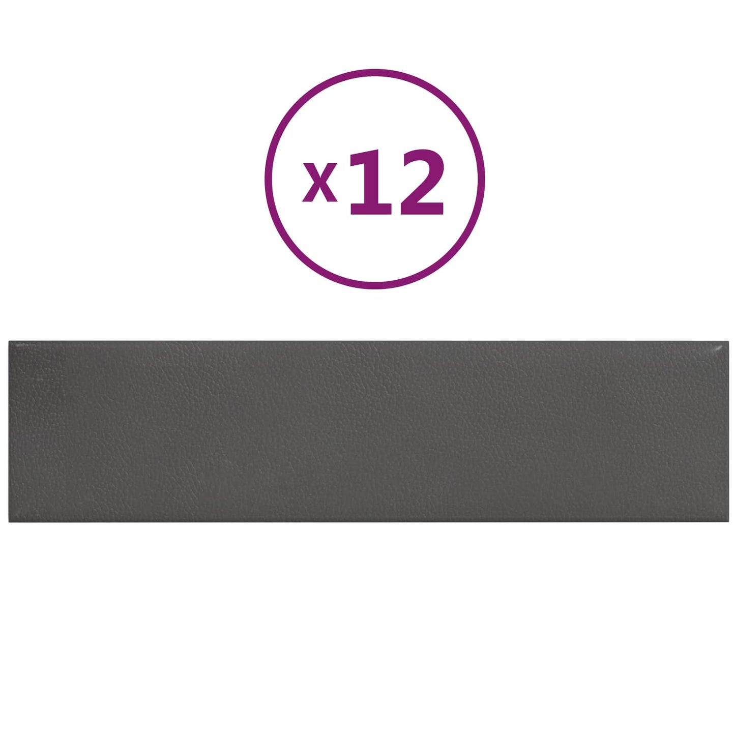 Fali Fejtámla 12 pcs 60 x 15 cm Szürke szövet