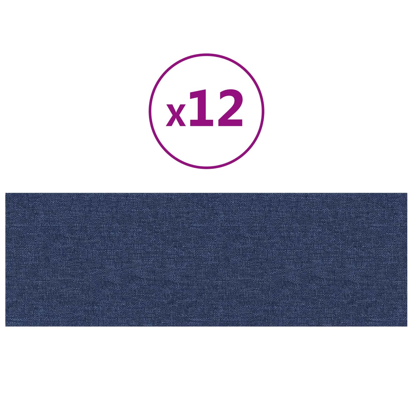 Fali Fejtámla 12 pcs 90 x 30 cm Kék szövet