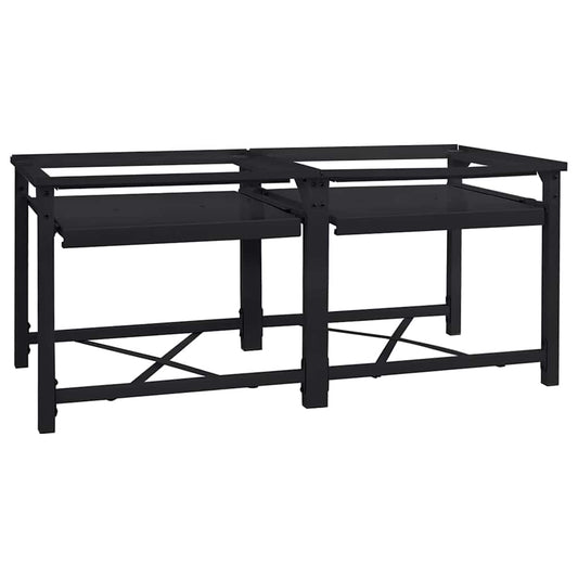 Mosógép Talp 2 pcs Fekete 120 x 56 x 52 cm Acél