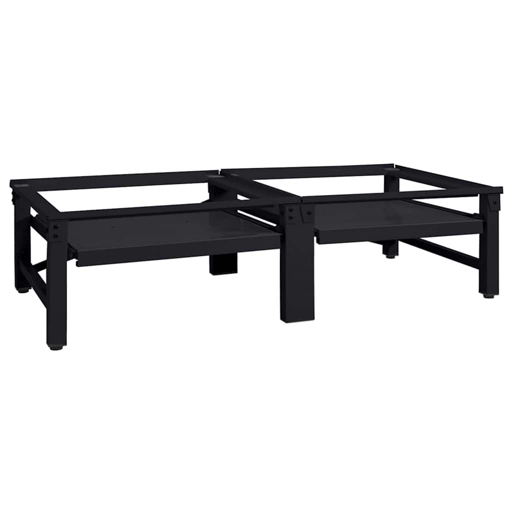 Mosógép Talp 2 pcs Fekete 124,5 x 61,5 x 32,5 cm Acél