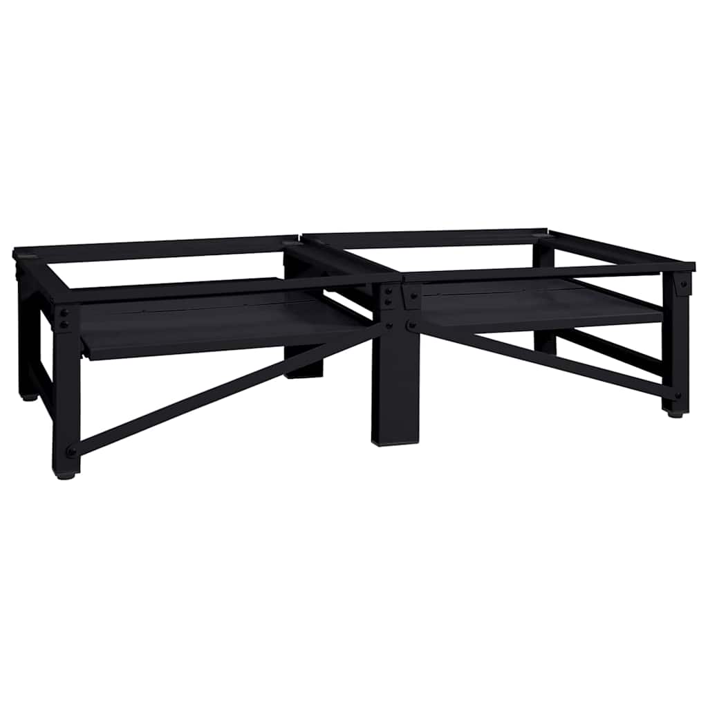 Mosógép Talp 2 pcs Fekete 124,5 x 61,5 x 32,5 cm Acél