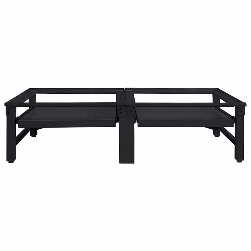 Mosógép Talp 2 pcs Fekete 124,5 x 61,5 x 32,5 cm Acél