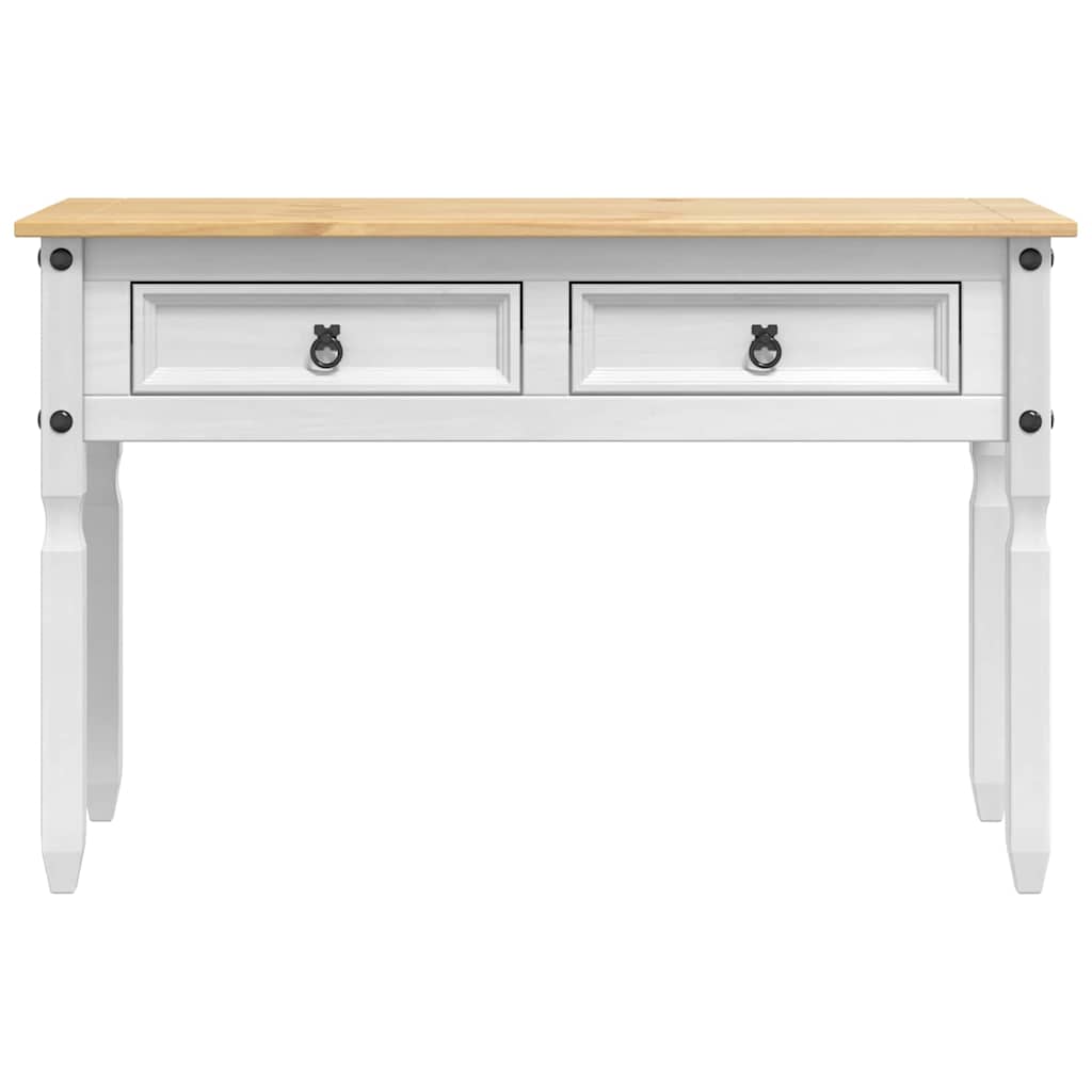 Végasztal fiókkal Corona Fehér 115 x 46 x 73 cm Tömör fenyőfa