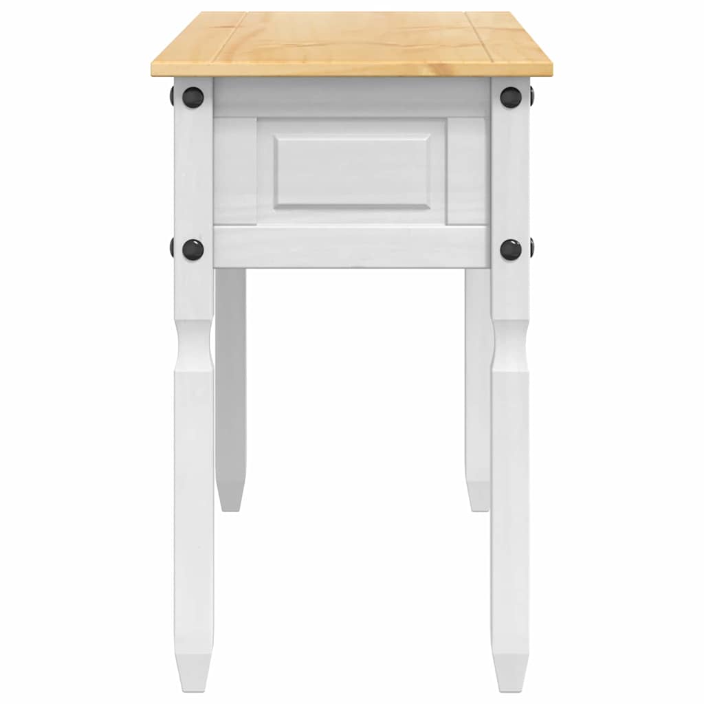 Végasztal fiókkal Corona Fehér 115 x 46 x 73 cm Tömör fenyőfa