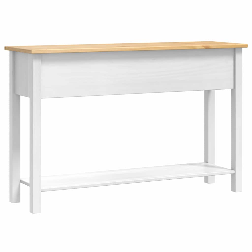 Végasztal fiókkal Corona Fehér 114 x 34,5 x 73 cm Tömör fenyőfa