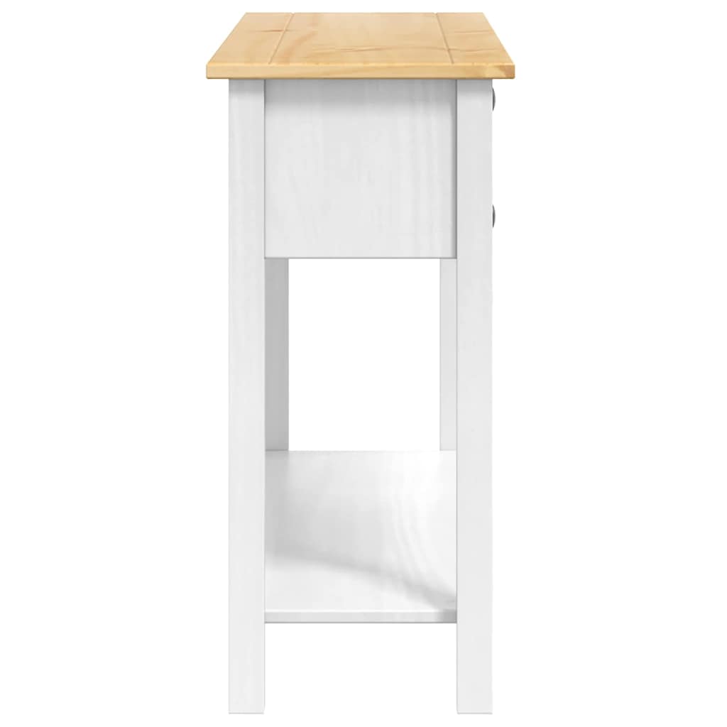 Végasztal fiókkal Corona Fehér 114 x 34,5 x 73 cm Tömör fenyőfa