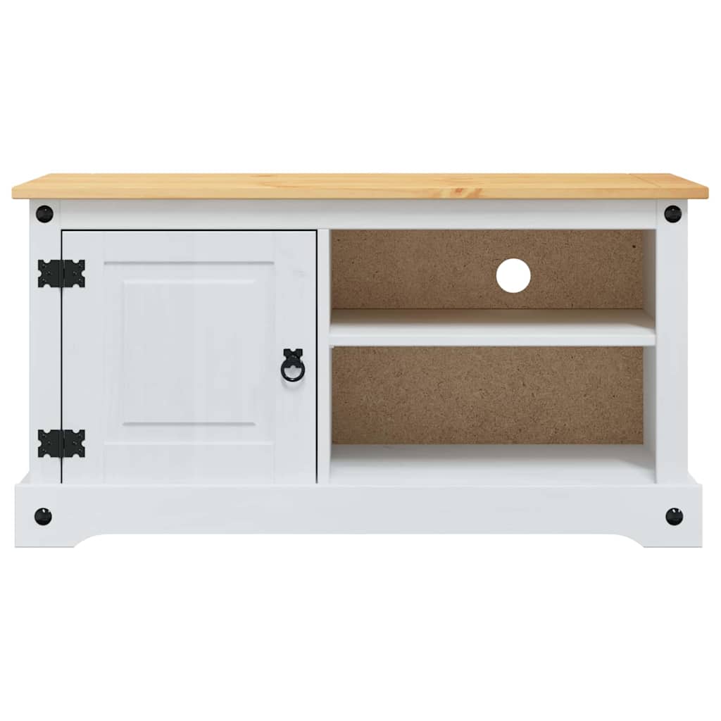 TV szekrény Corona Fehér 100 x 40 x 52 cm Tömör fenyőfa