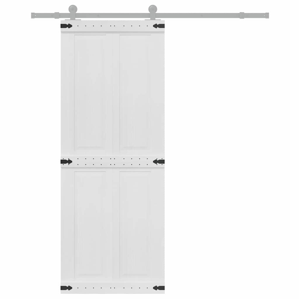 Istállóajtó Corona Fehér 80 x 210 cm Tömör Fenyőfa