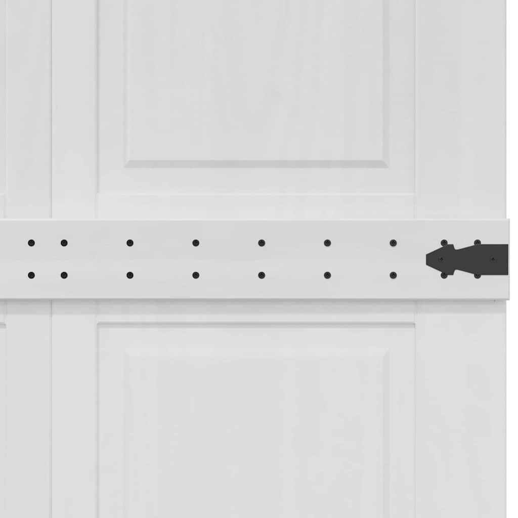 Istállóajtó Corona Fehér 90 x 210 cm Tömör Fenyőfa