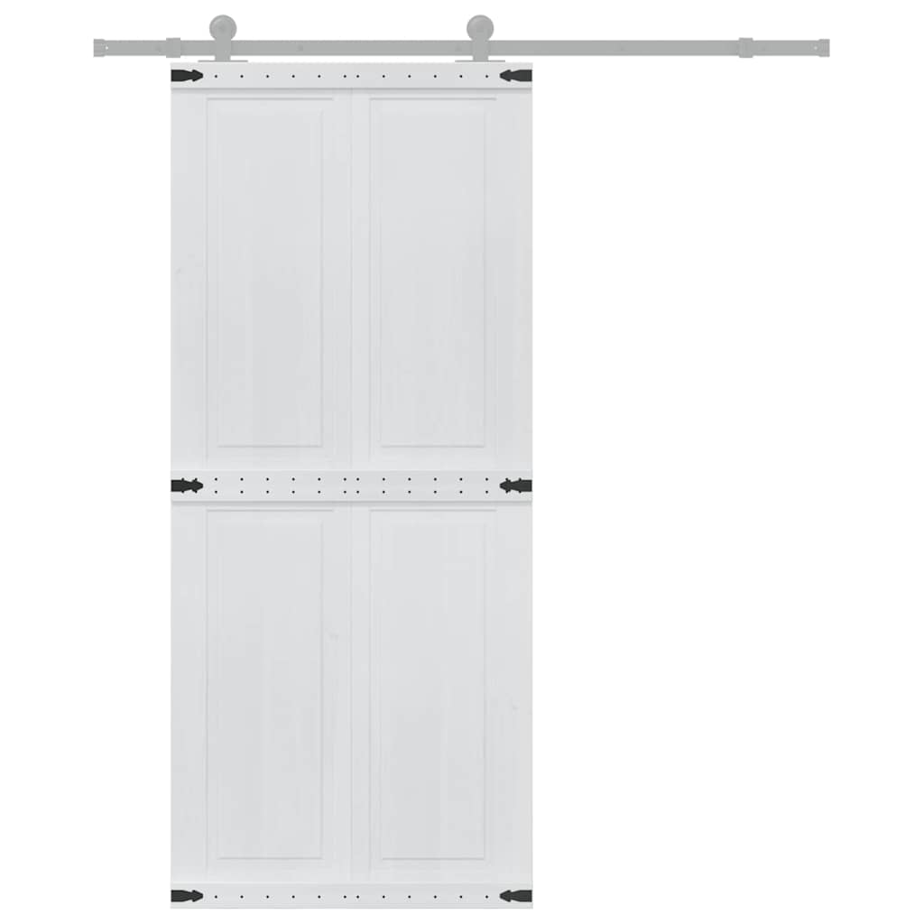 Istállóajtó Corona Fehér 90 x 210 cm Tömör Fenyőfa