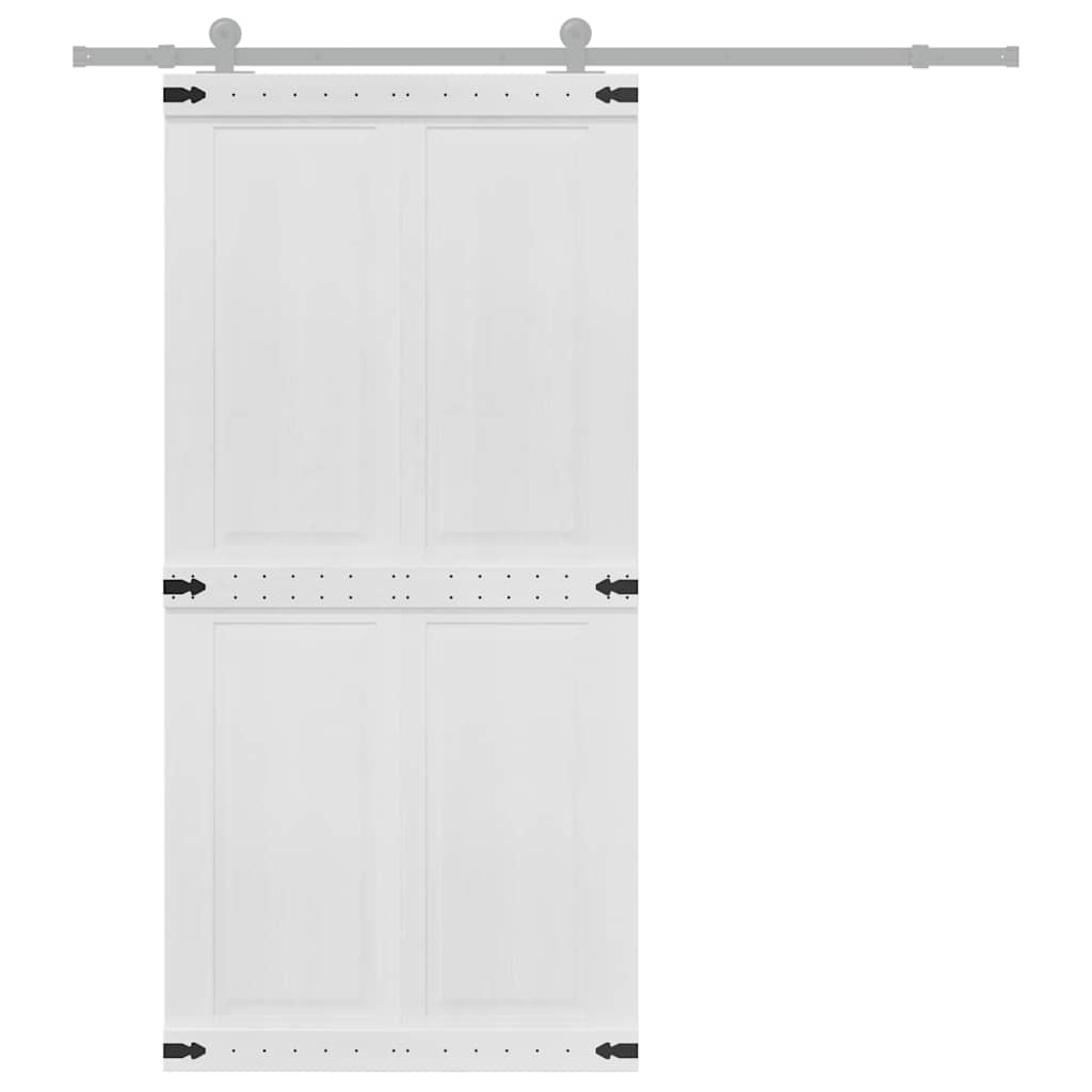 Istállóajtó Corona Fehér 100 x 210 cm Tömör Fenyőfa