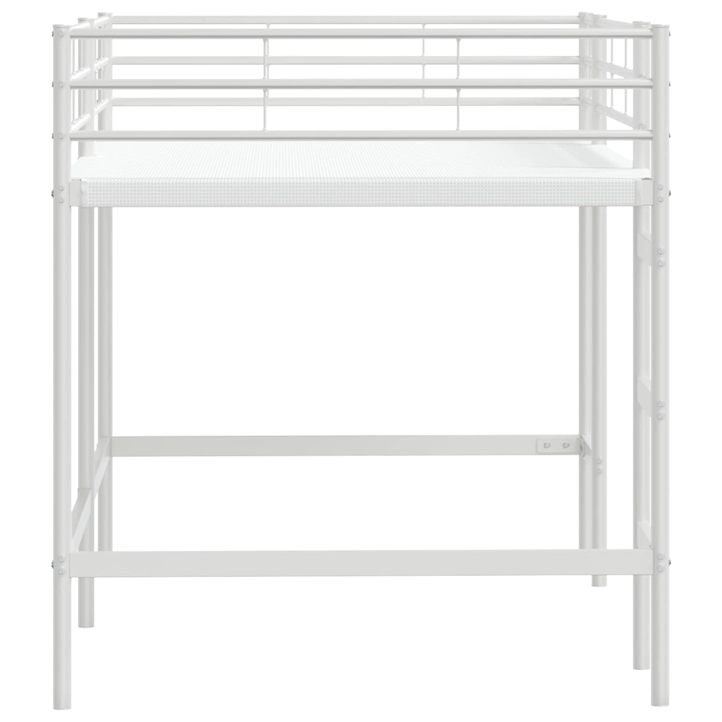 Gyerekek Loft Ágykerete Egyszínű Fehér 100 x 200 cm Acél