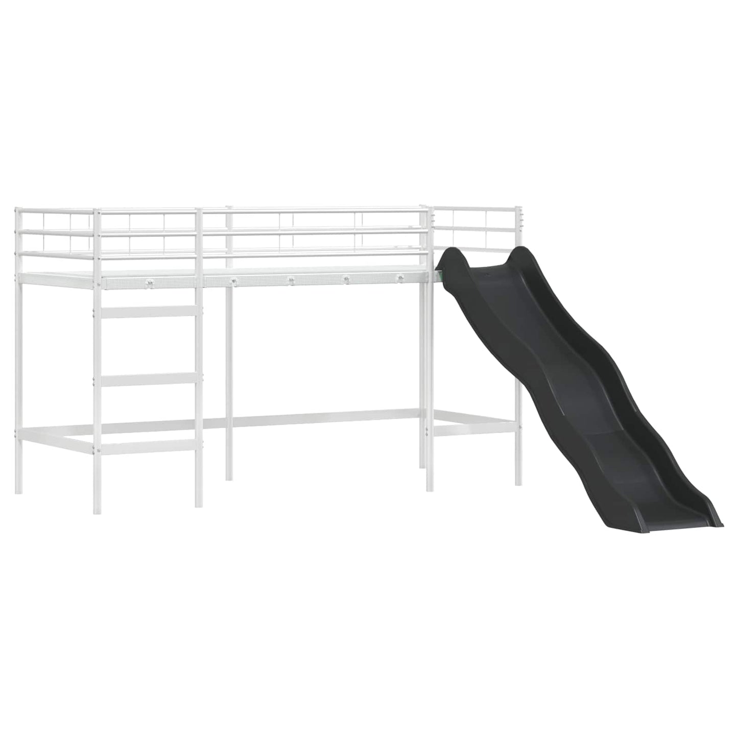 Gyerekek Loft Ágykerete Fehér és Rózsaszín 90 x 190 cm Fém