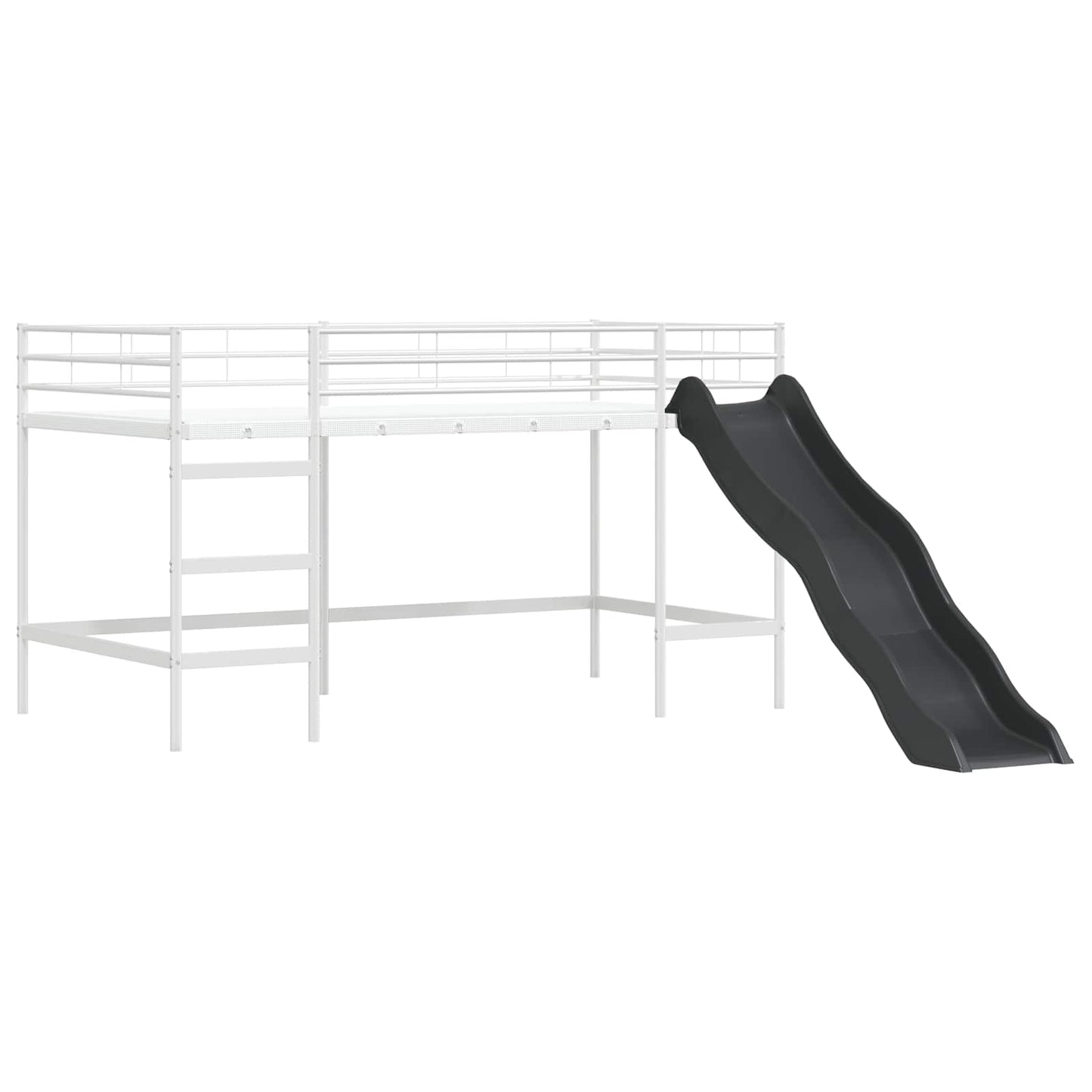 Gyerekek Loft Ágykerete Fehér és Rózsaszín 107 x 203 cm Fém