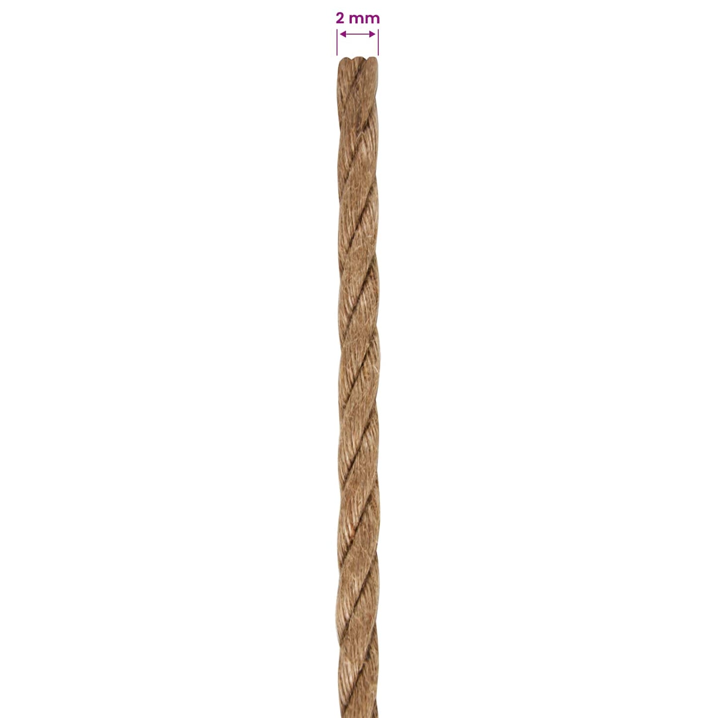 Jutaszál 10 db 2 mm Természetes 100% Tossa kender