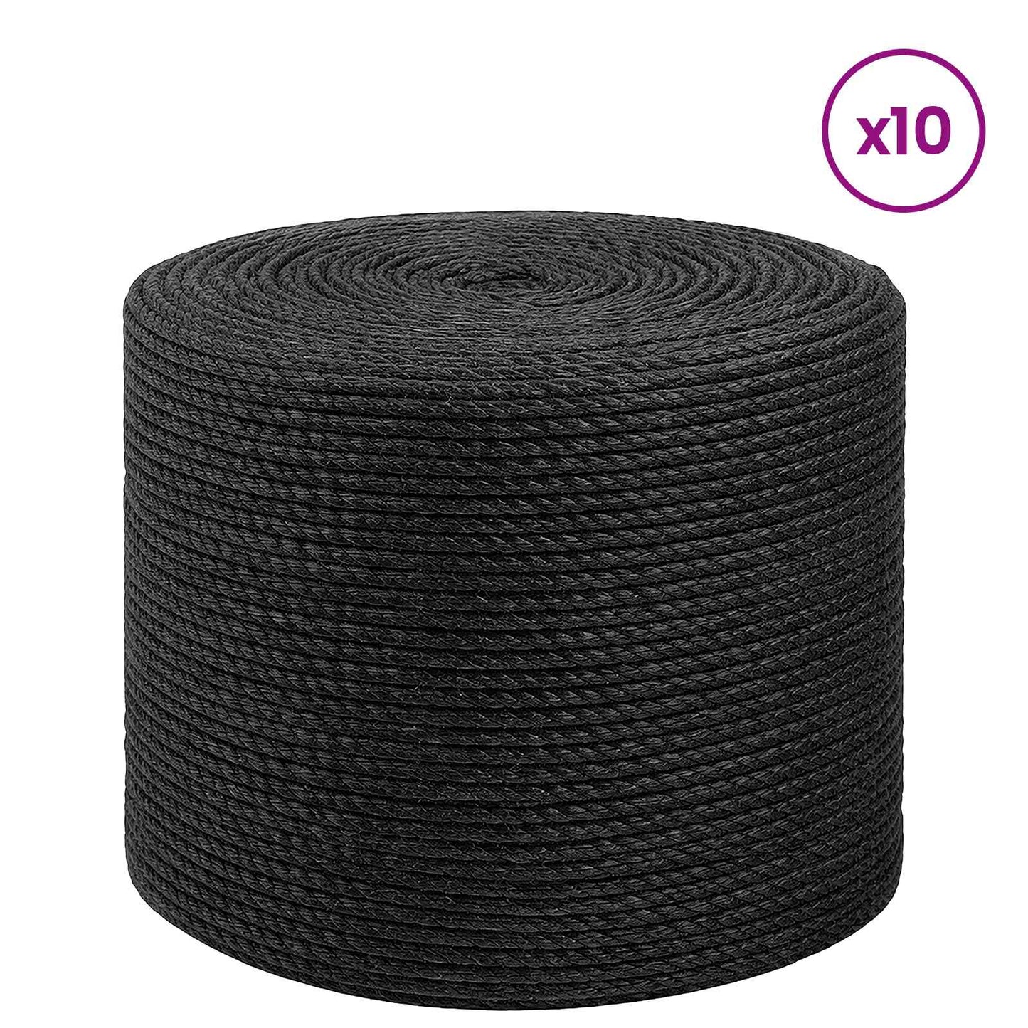 Jutaszál 10 db 2 mm Fekete 100% Tossa kender