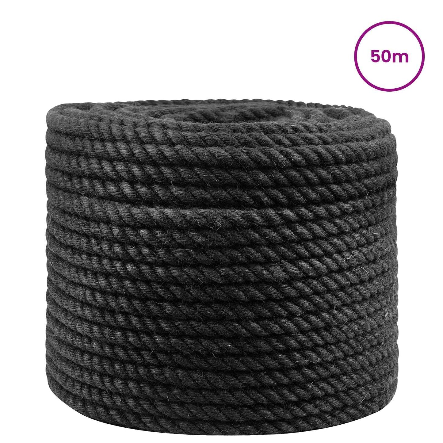 Juta Kötél 14 mm Fekete 100% Tossa kender