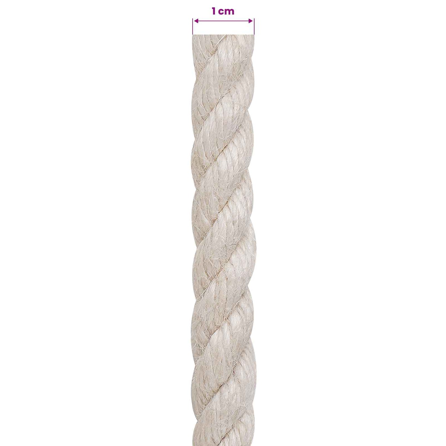 Juta Kötél 10 mm Fehér 100% Tossa kender