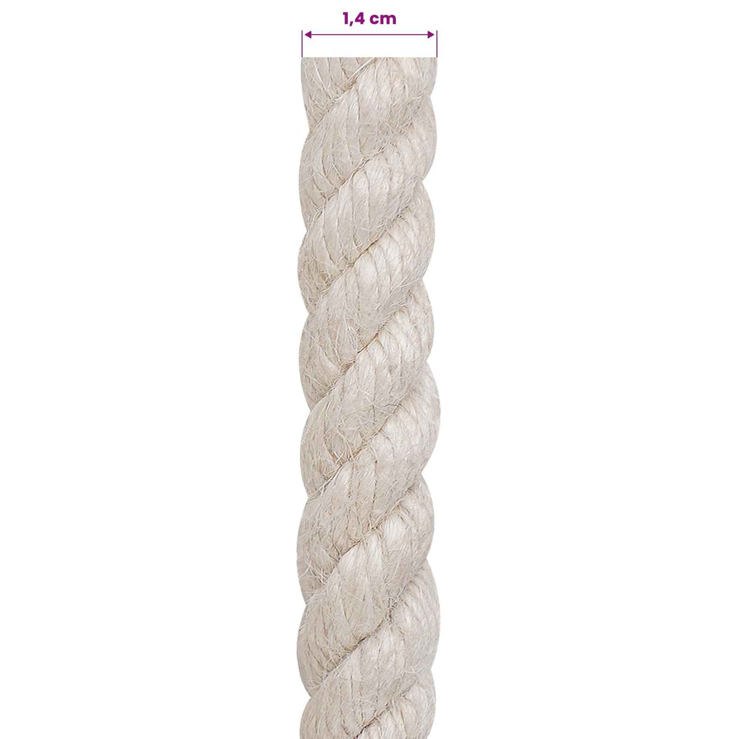 Juta Kötél 14 mm Fehér 100% Tossa kender