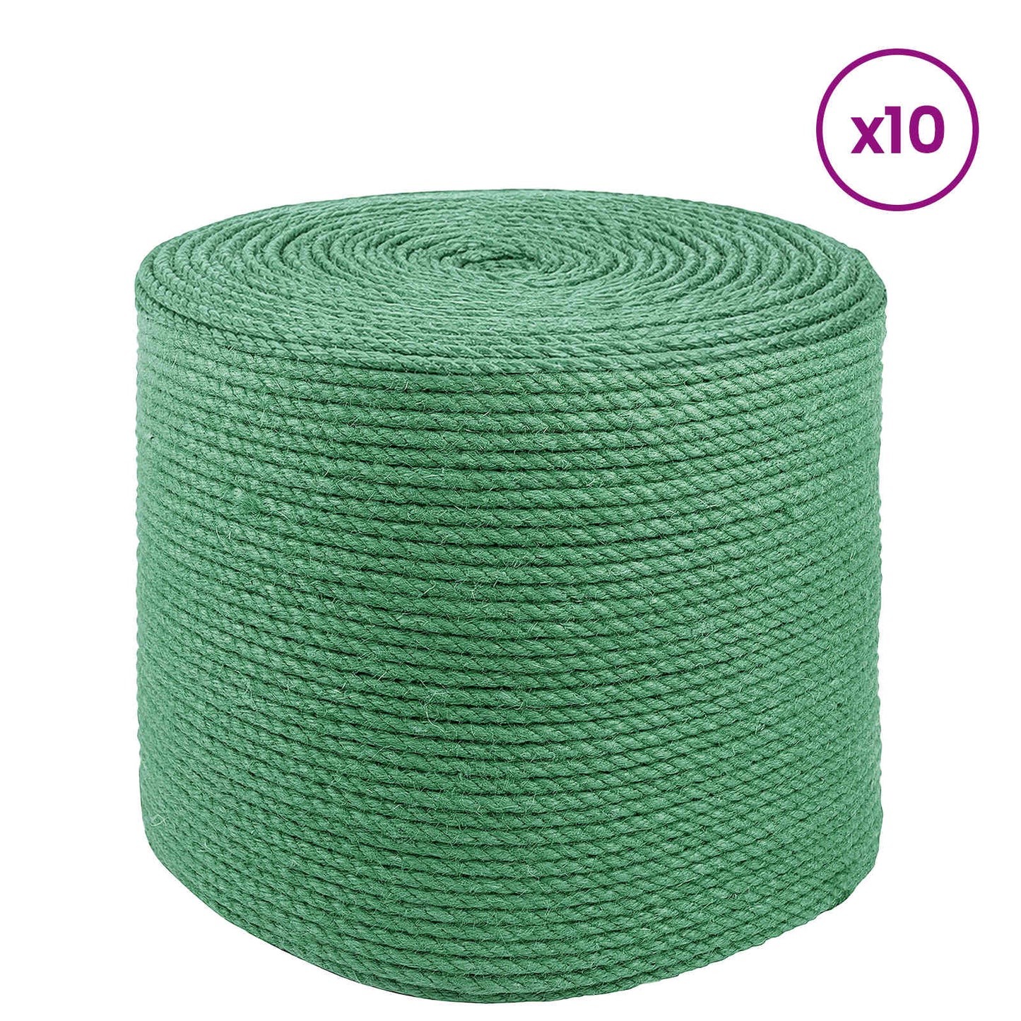 Juta Kötél 10 pcs Zöld 100% Tossa kender