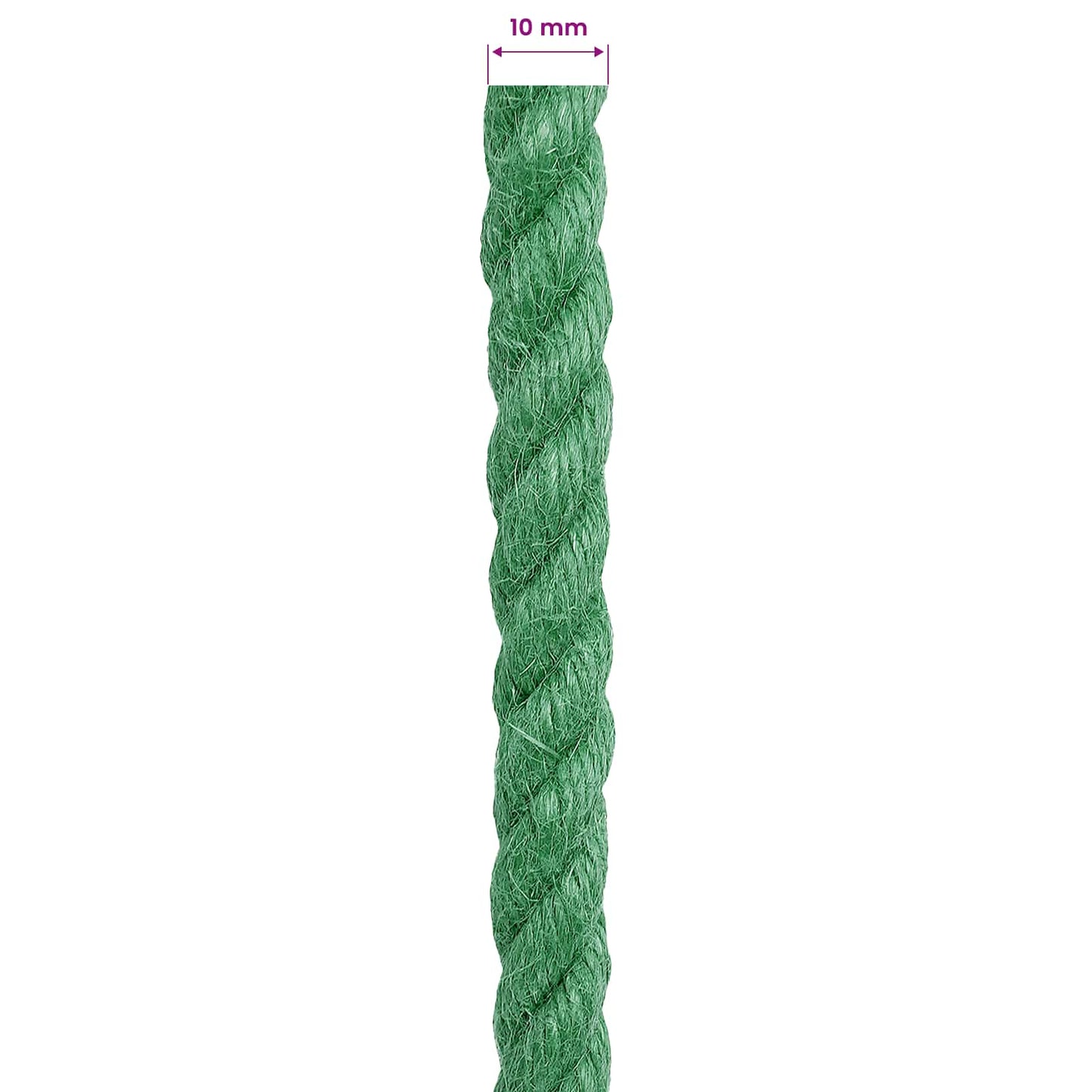 Juta Kötél 10 mm Zöld 100% Tossa kender