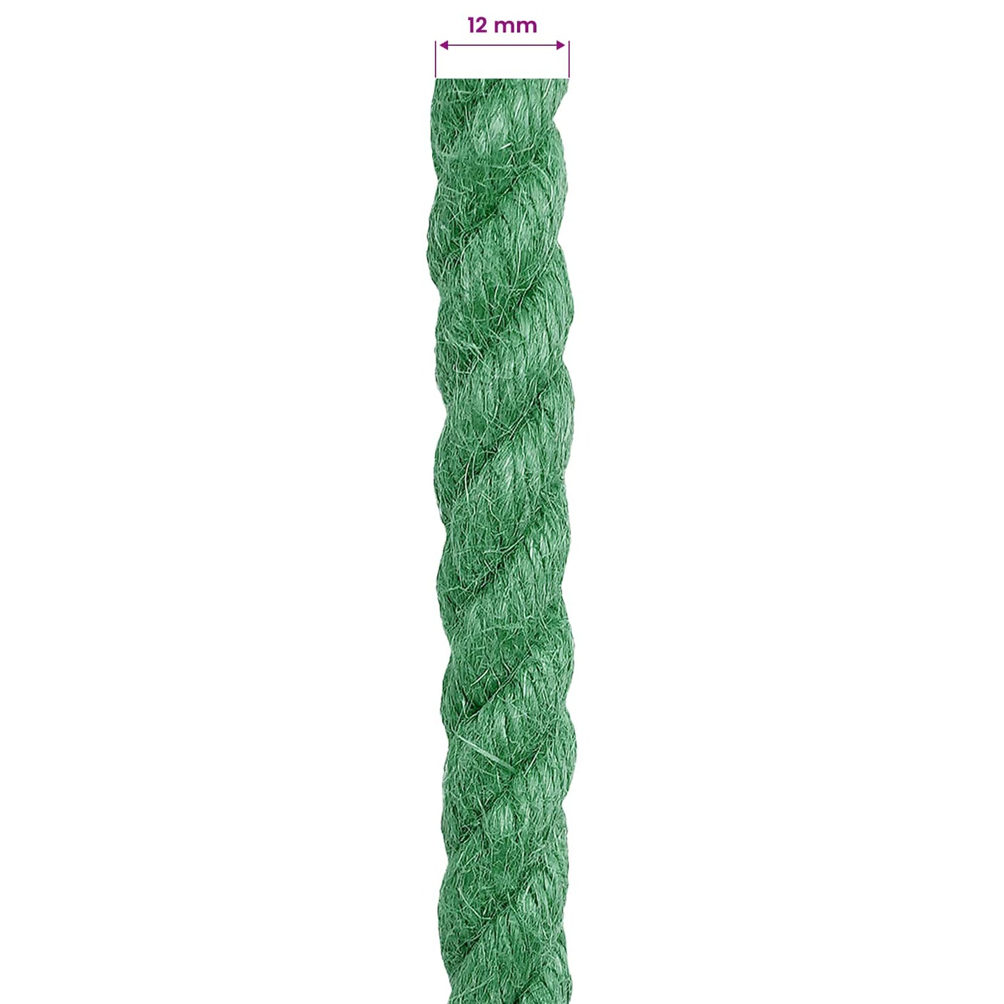 Juta Kötél 12 mm Zöld 100% Tossa kender