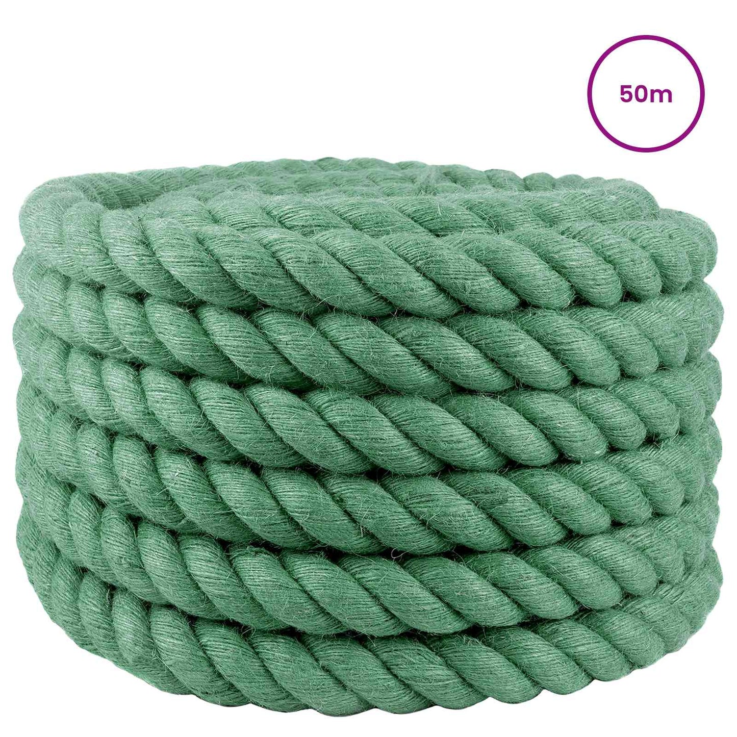 Juta Kötél 30 mm Zöld 100% Tossa kender