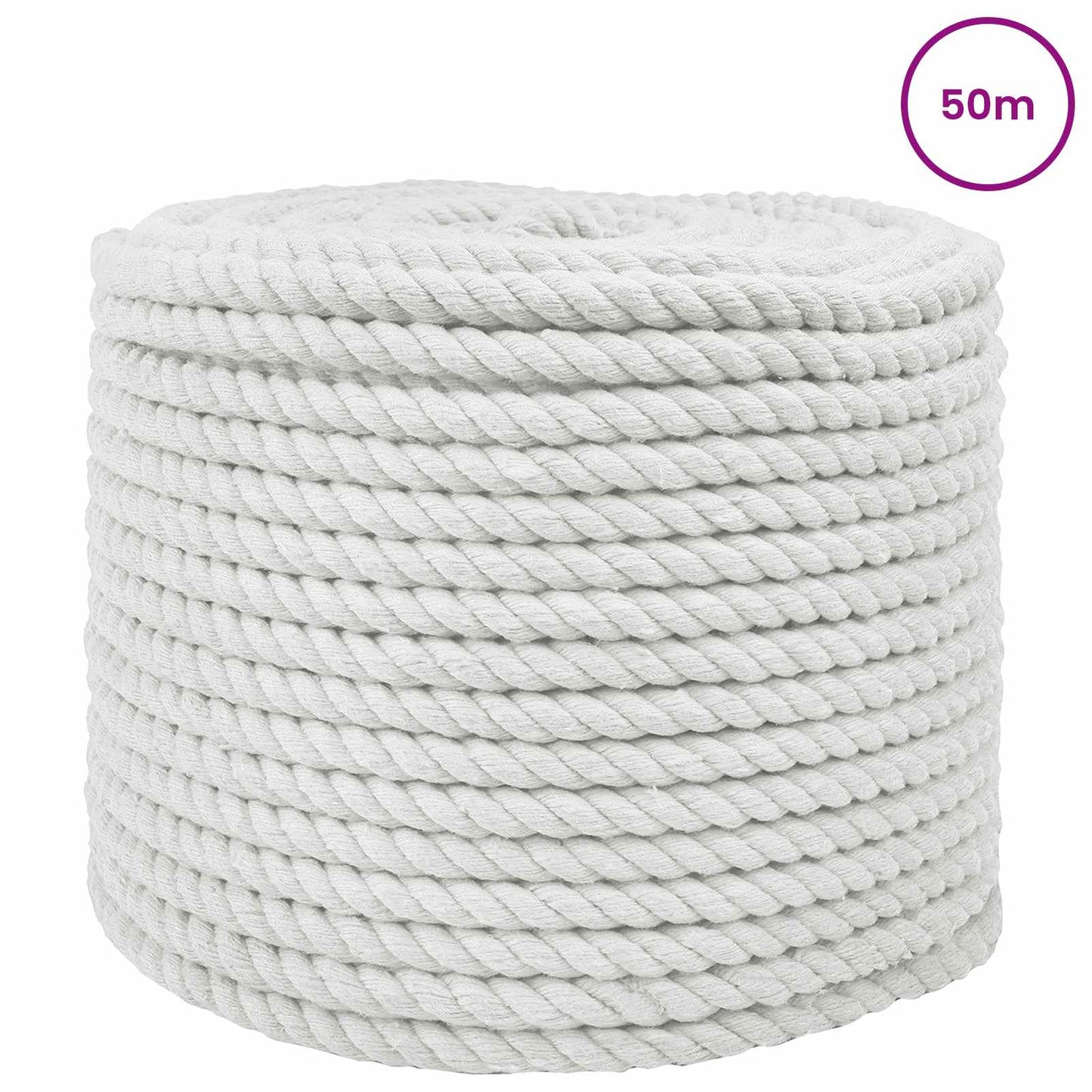 Pamut Kötél 14 mm 50 m Fehér 100% Pamut
