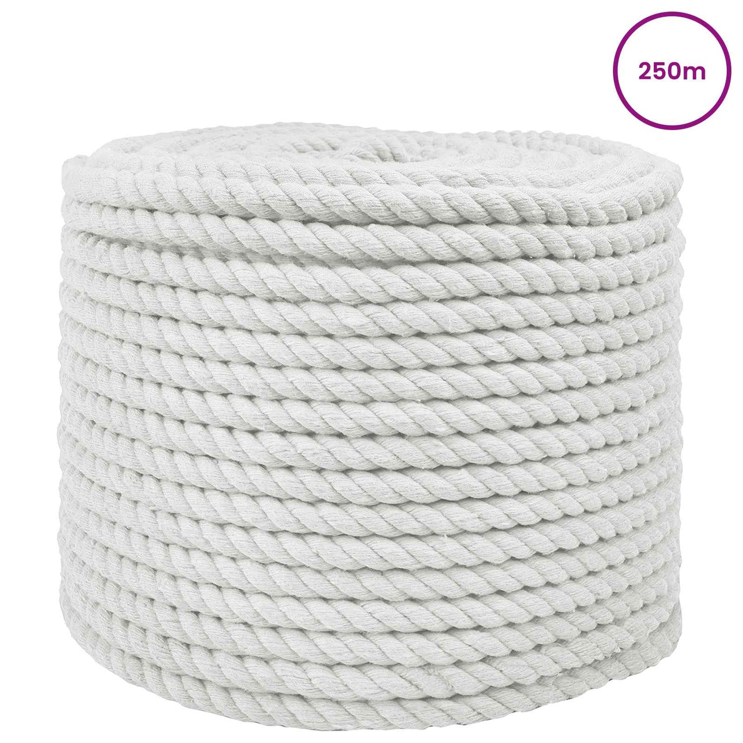 Pamut Kötél 14 mm 250 m Fehér 100% Pamut