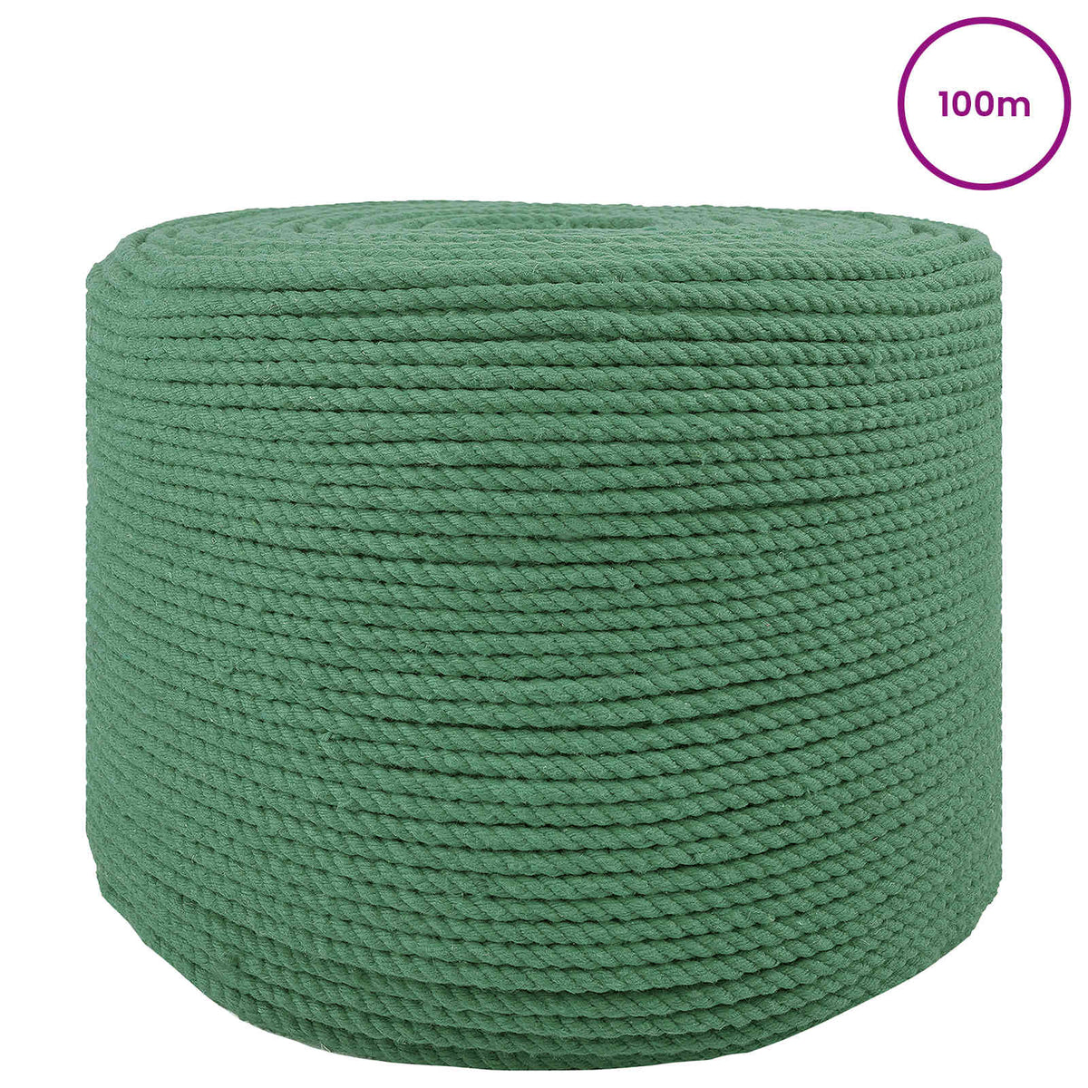 Pamut Zsinór 10 db 2 mm 100 m Zöld 100% Pamut