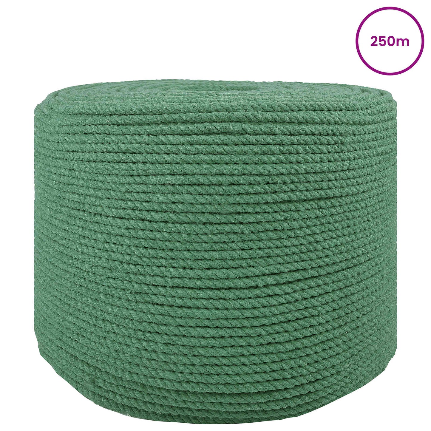 Pamut Kötél 6 mm 250 m Zöld 100% Pamut