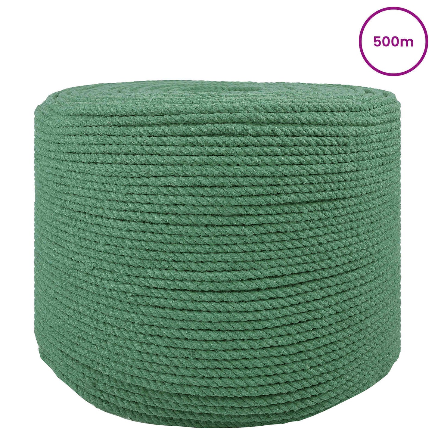 Pamut Kötél 6 mm 500 m Zöld 100% Pamut