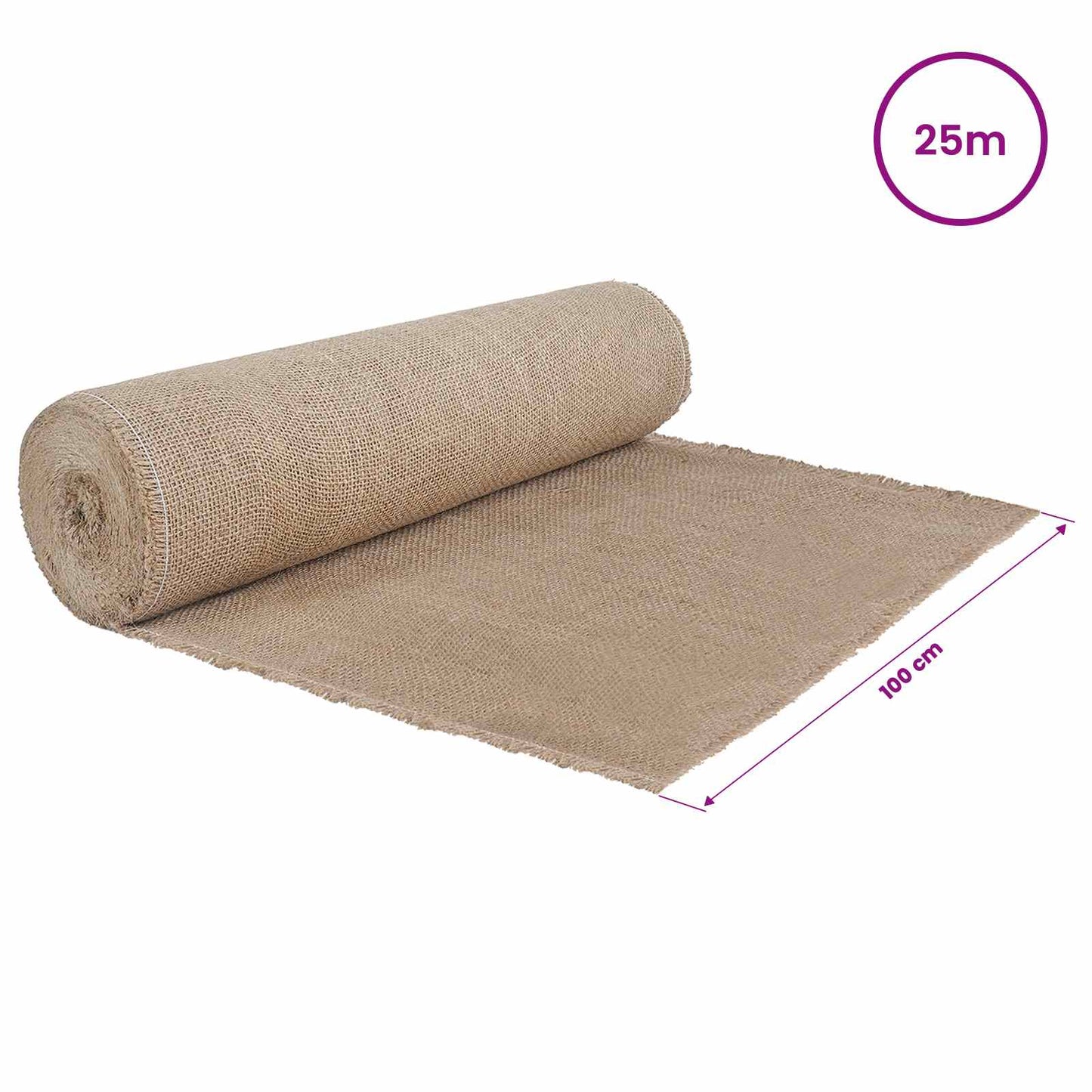 Juta tekercs 100 x 2500 cm Természetes