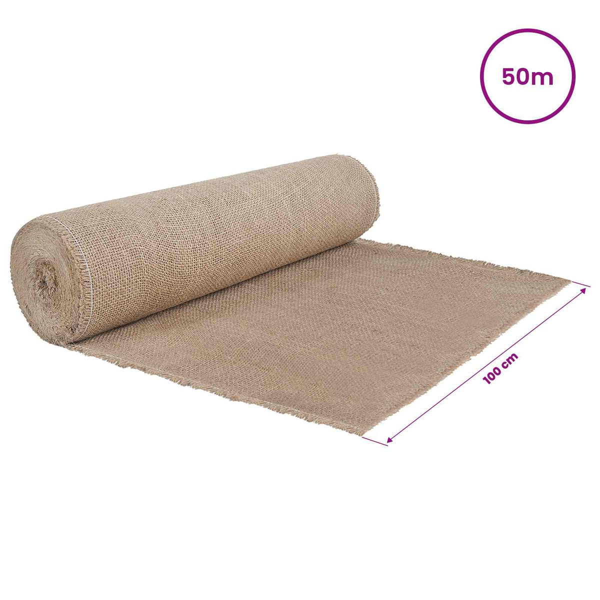 Juta tekercs 100 x 5000 cm Természetes