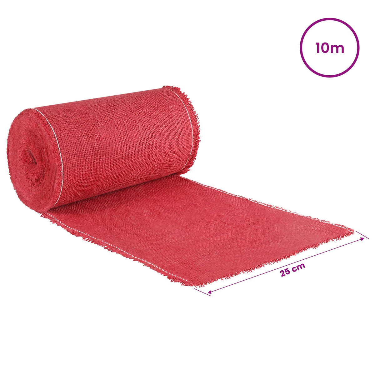 Juta tekercs 25 x 1000 cm Piros