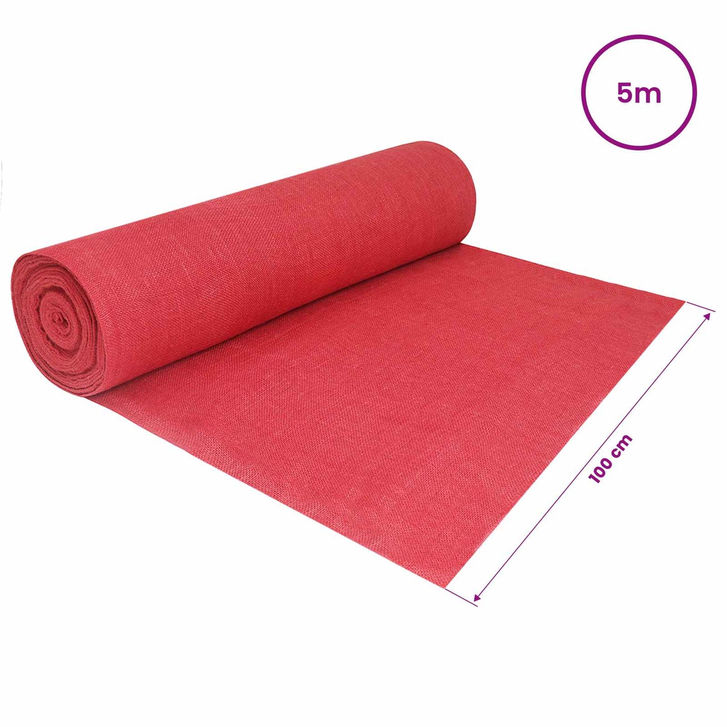 Juta tekercs 200 x 500 cm Piros