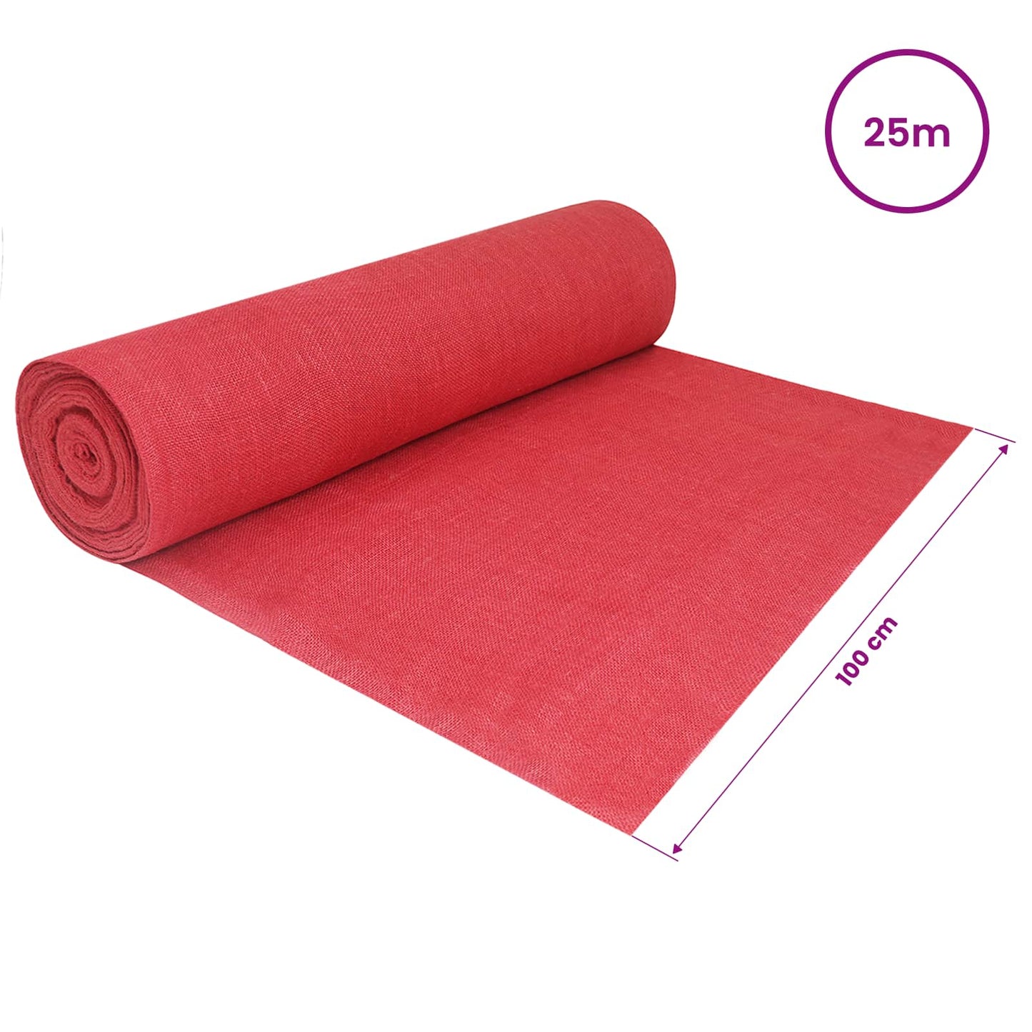 Juta tekercs 200 x 2500 cm Piros