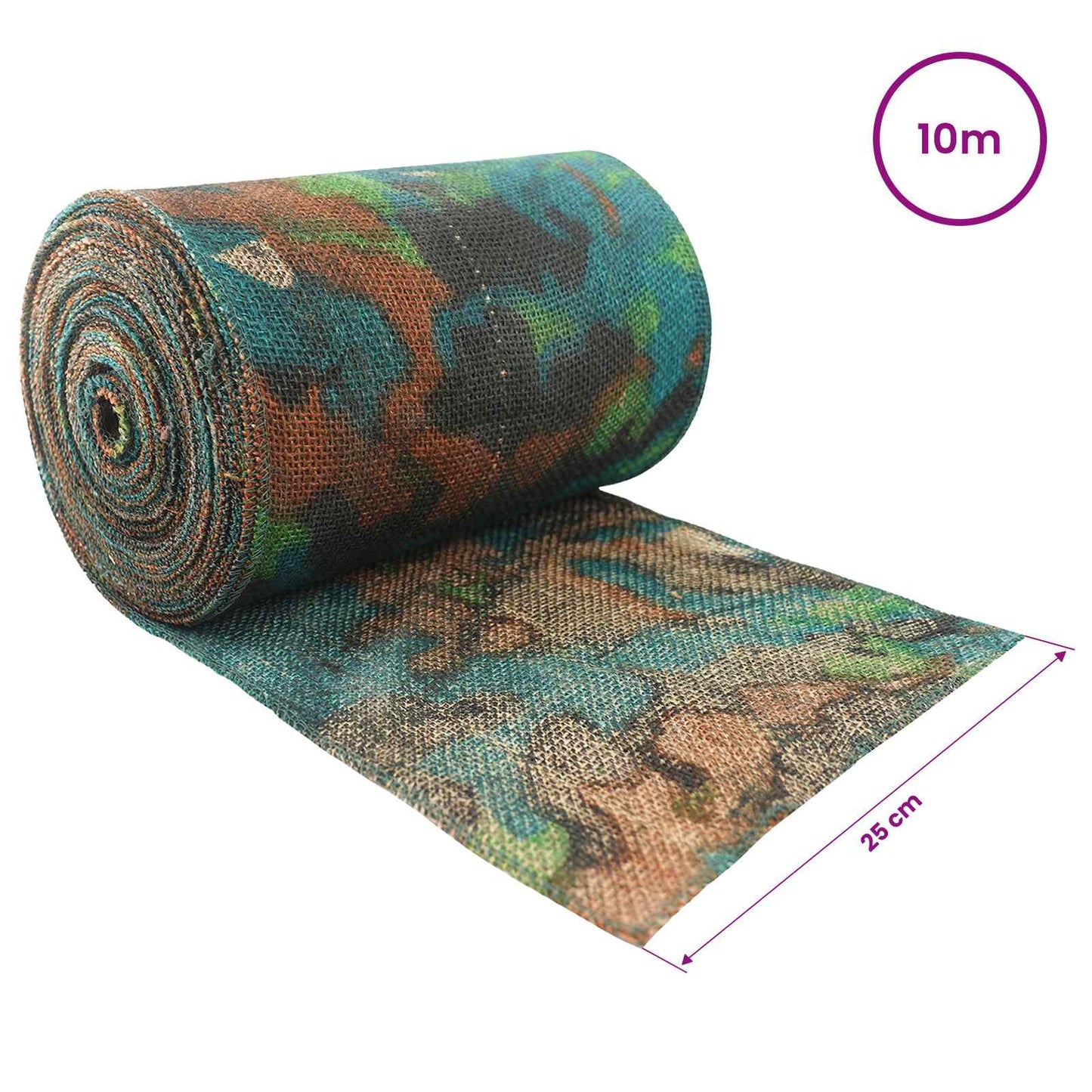 Juta tekercs 25 x 1000 cm Terepszínű