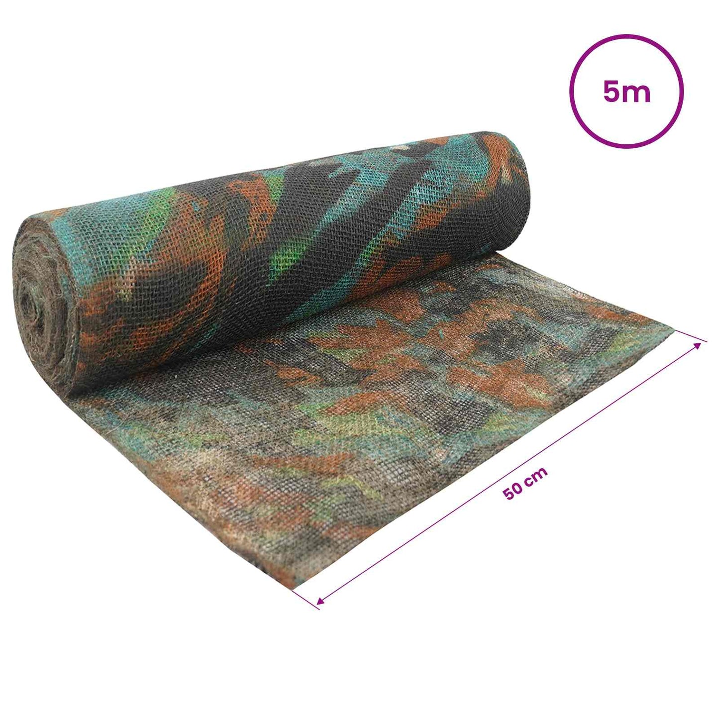 Juta tekercs 50 x 500 cm Terepszínű