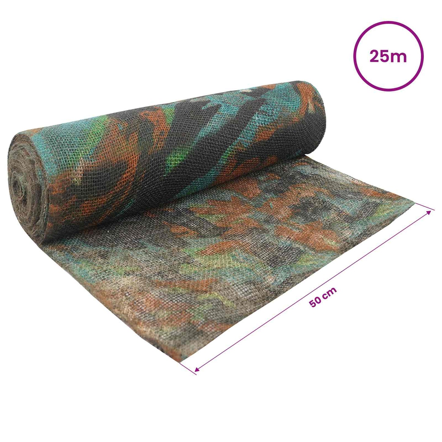 Juta tekercs 50 x 2500 cm Terepszínű