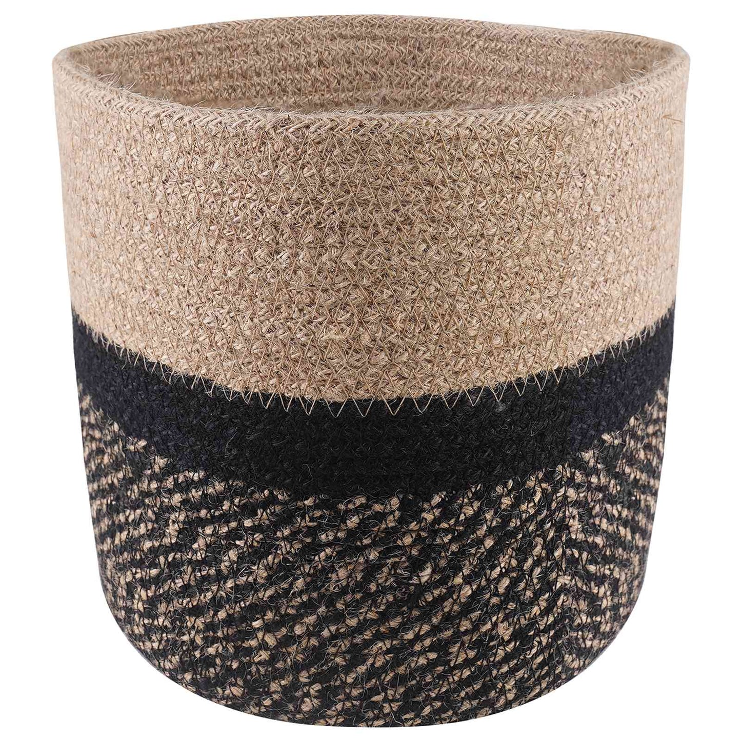 Növényi Cserép Készlet 2 db Természetes és Fekete Ø 21 x 21 cm