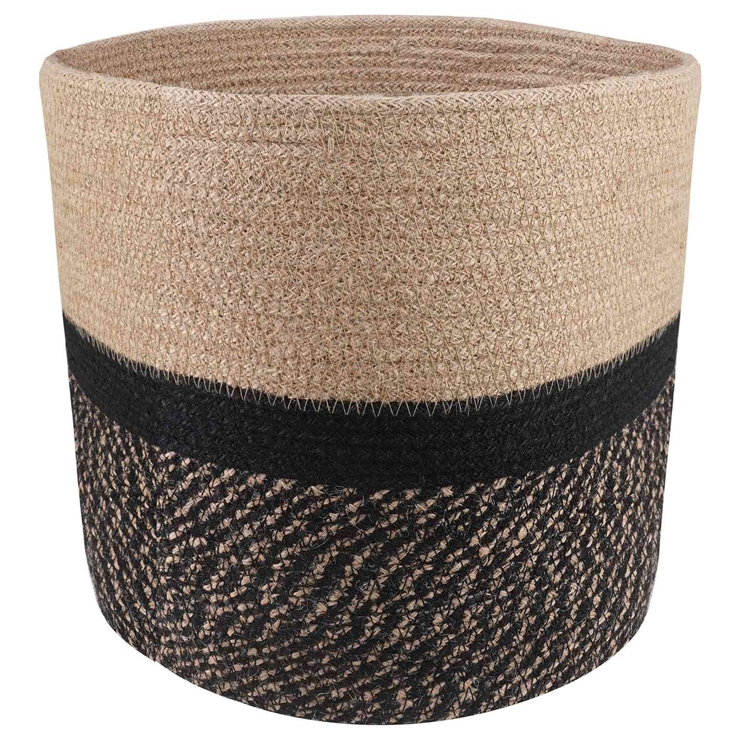 Növényi Cserép Készlet 2 db Természetes és Fekete Ø 28 x 28 cm