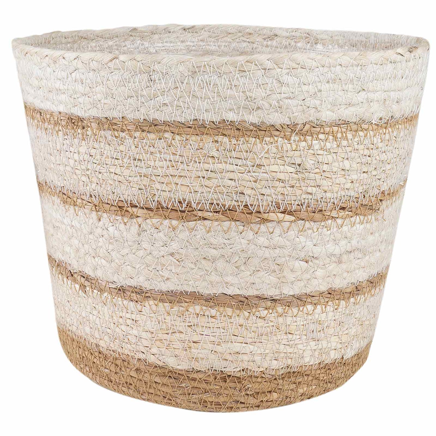 3 db Természetes, Fehér és Bézs Ø26 x 19 cm 100% Tengeri fű