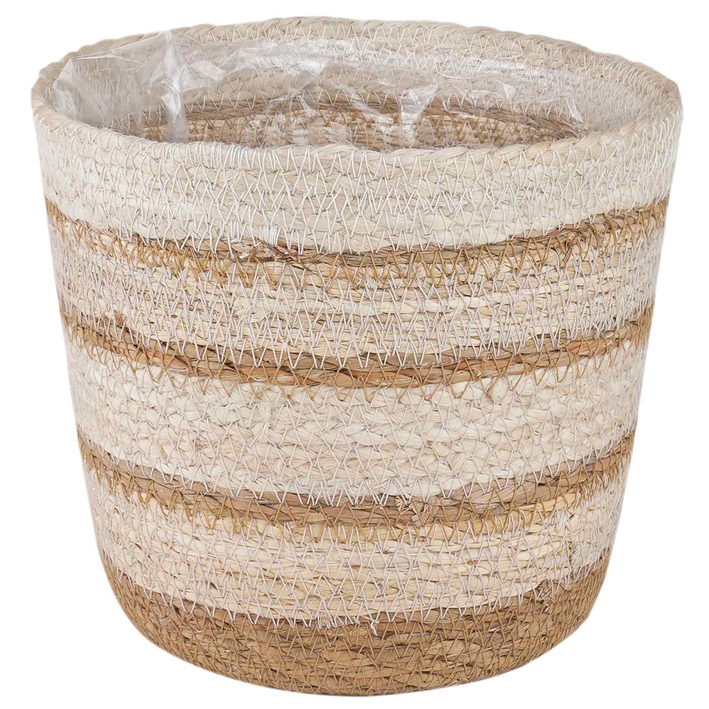 3 db Természetes, Fehér és Bézs Ø26 x 19 cm 100% Tengeri fű