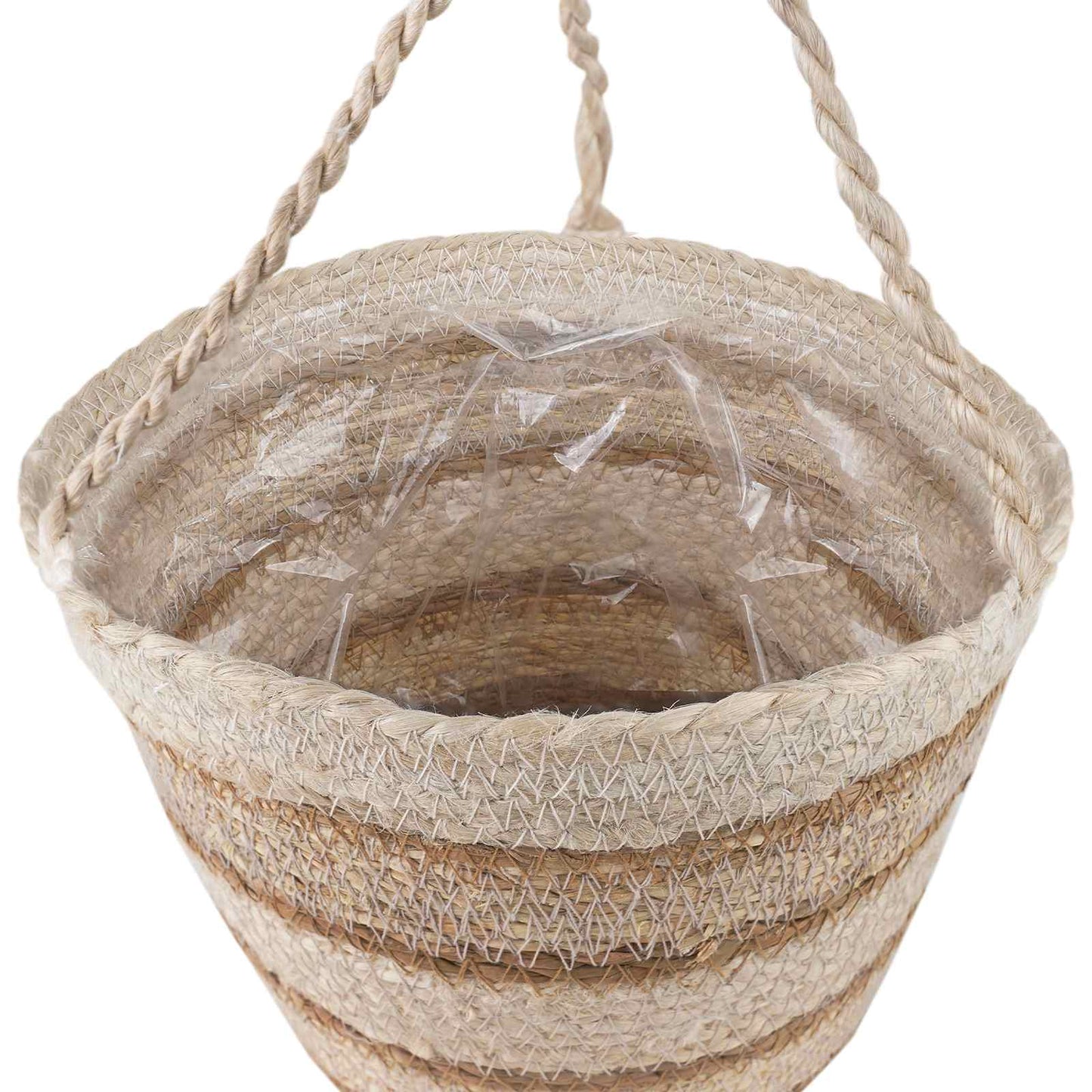 3 db Természetes, Fehér és Bézs Ø26 x 19 cm 100% Tengeri fű