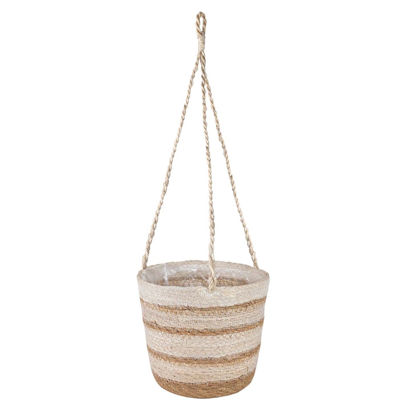 3 db Természetes, Fehér és Bézs Ø26 x 19 cm 100% Tengeri fű