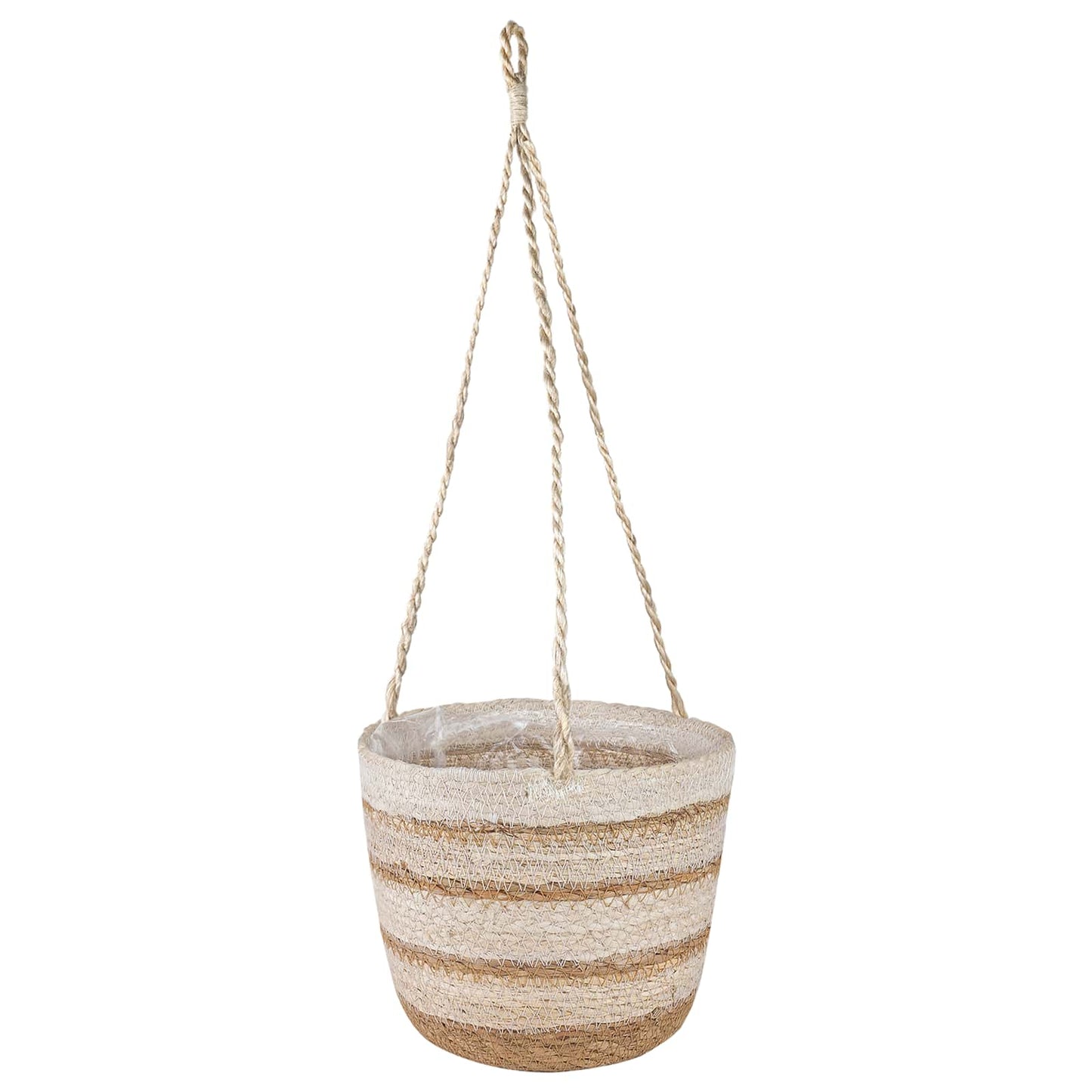 3 db Természetes, Fehér és Bézs Ø26 x 19 cm 100% Tengeri fű