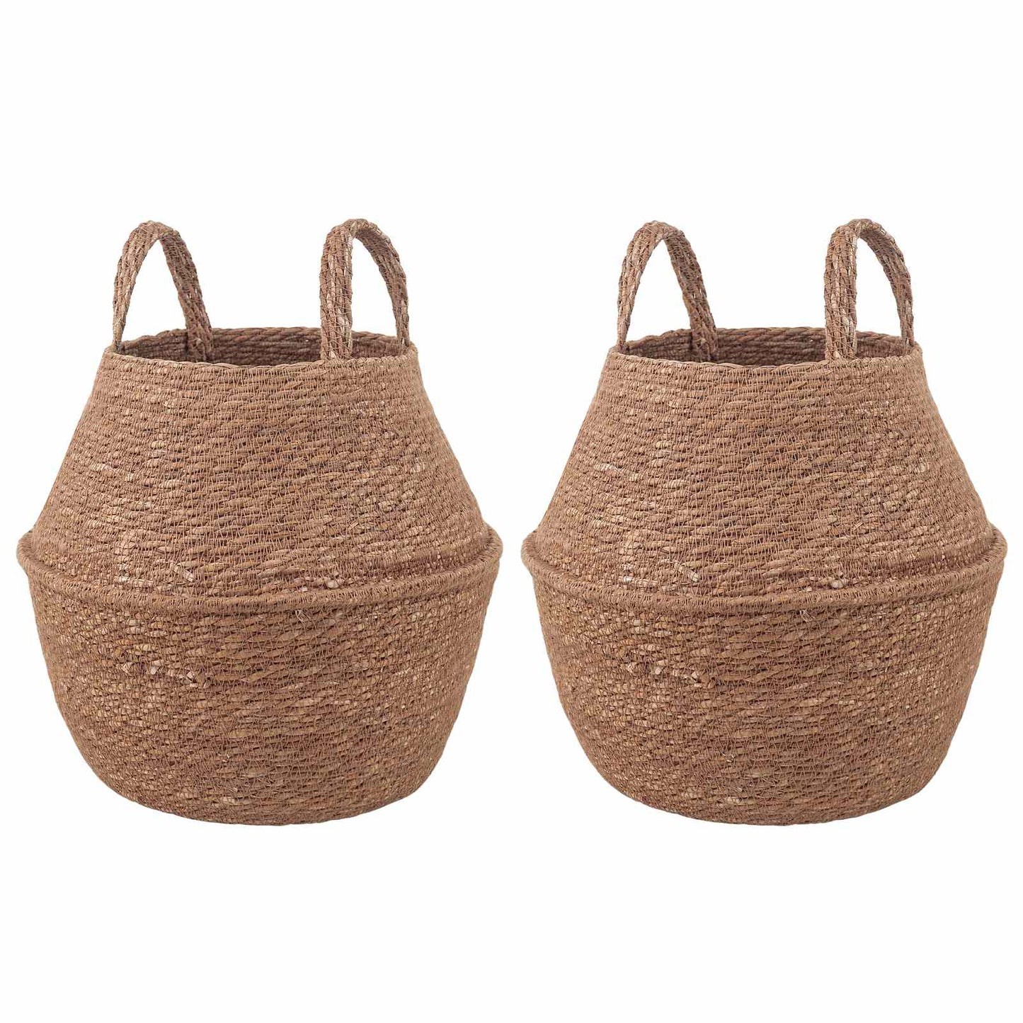 Kézi növényedény 2 db Természetes Ø 22 x 20 cm 100% Tengeri fű